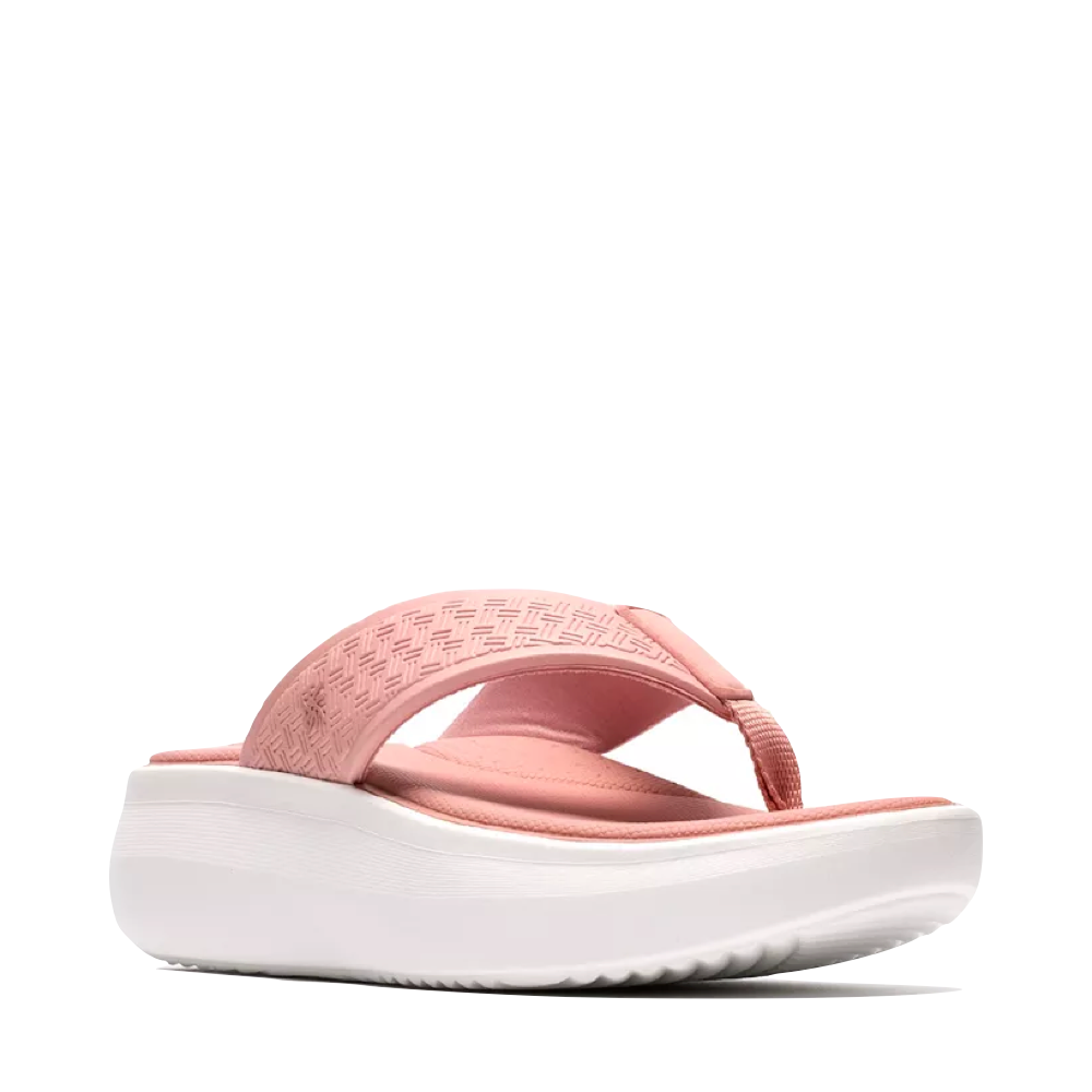 Toe view of Clarks Solevana Post Flip Sandal for women.
