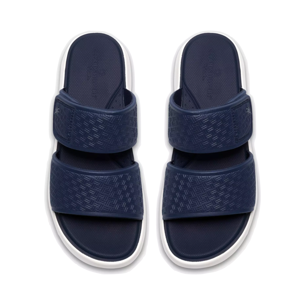 Top-down view of Clarks Solevana Star Slide Sandal for women.