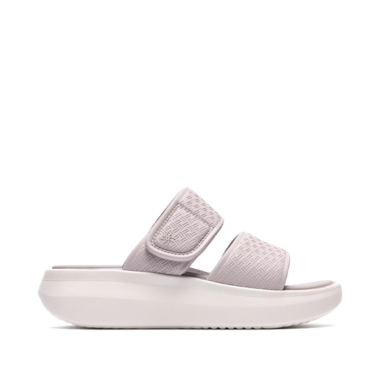 Side (right) view of Clarks Solevana Star Slide Sandal for women.