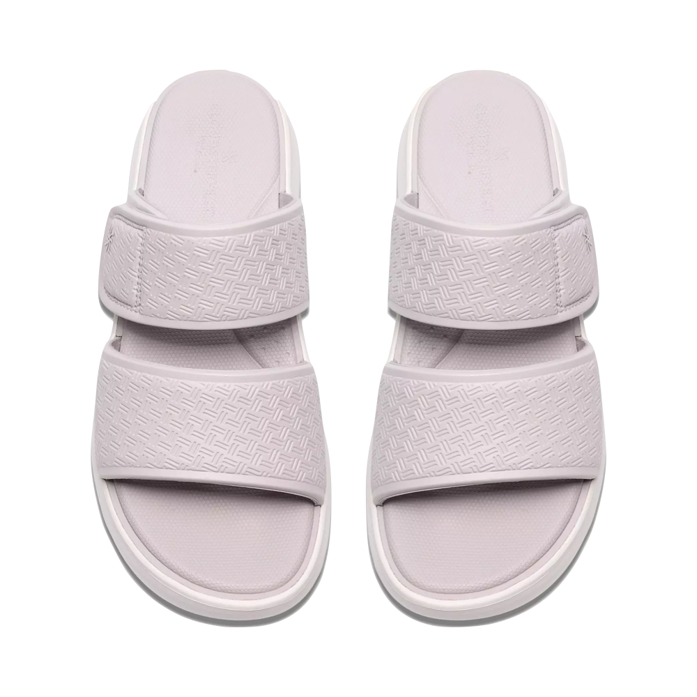 Top-down view of Clarks Solevana Star Slide Sandal for women.