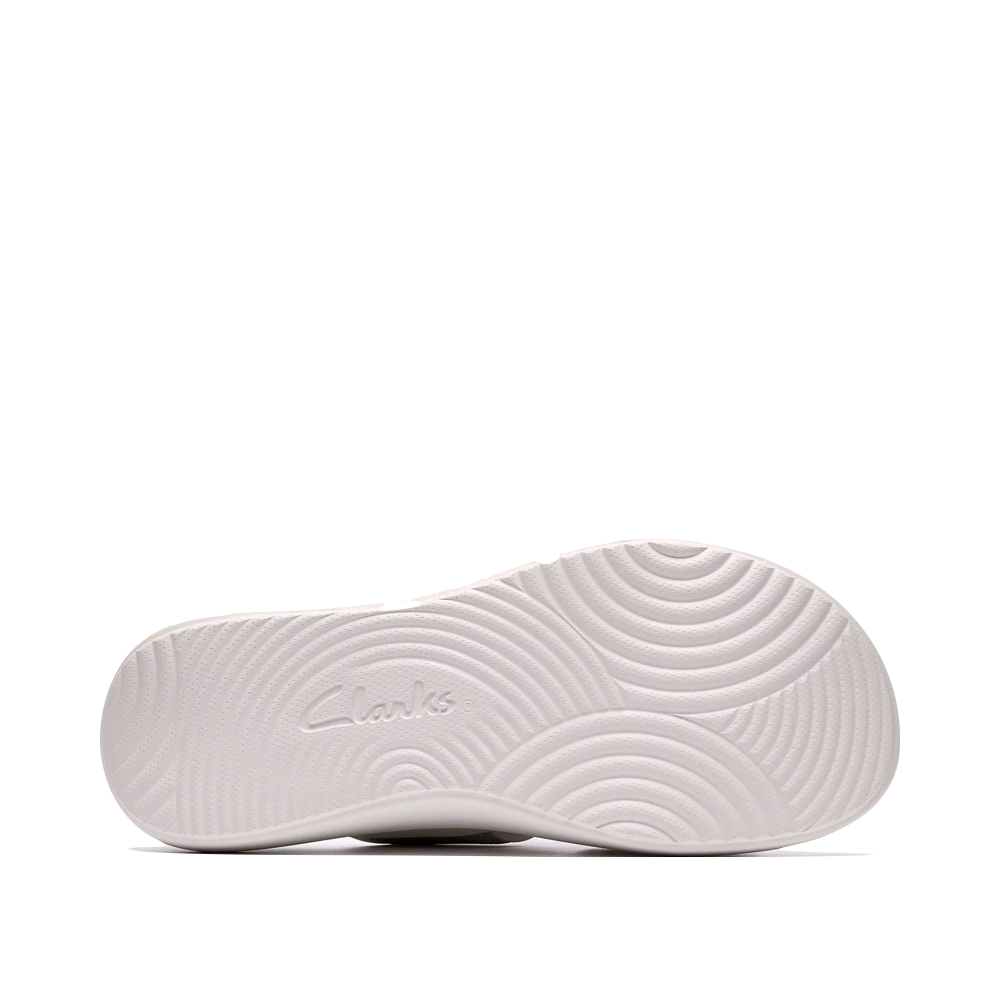 Bottom view of Clarks Solevana Star Slide Sandal for women.