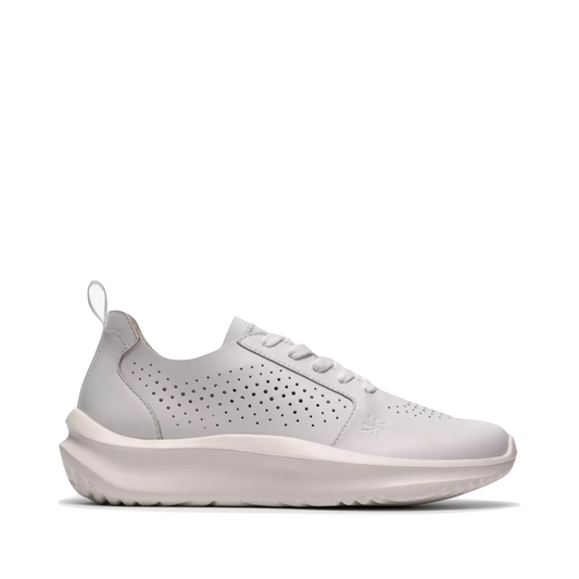 Side (right) view of Clarks Solevana Style Lace Sneaker for women.