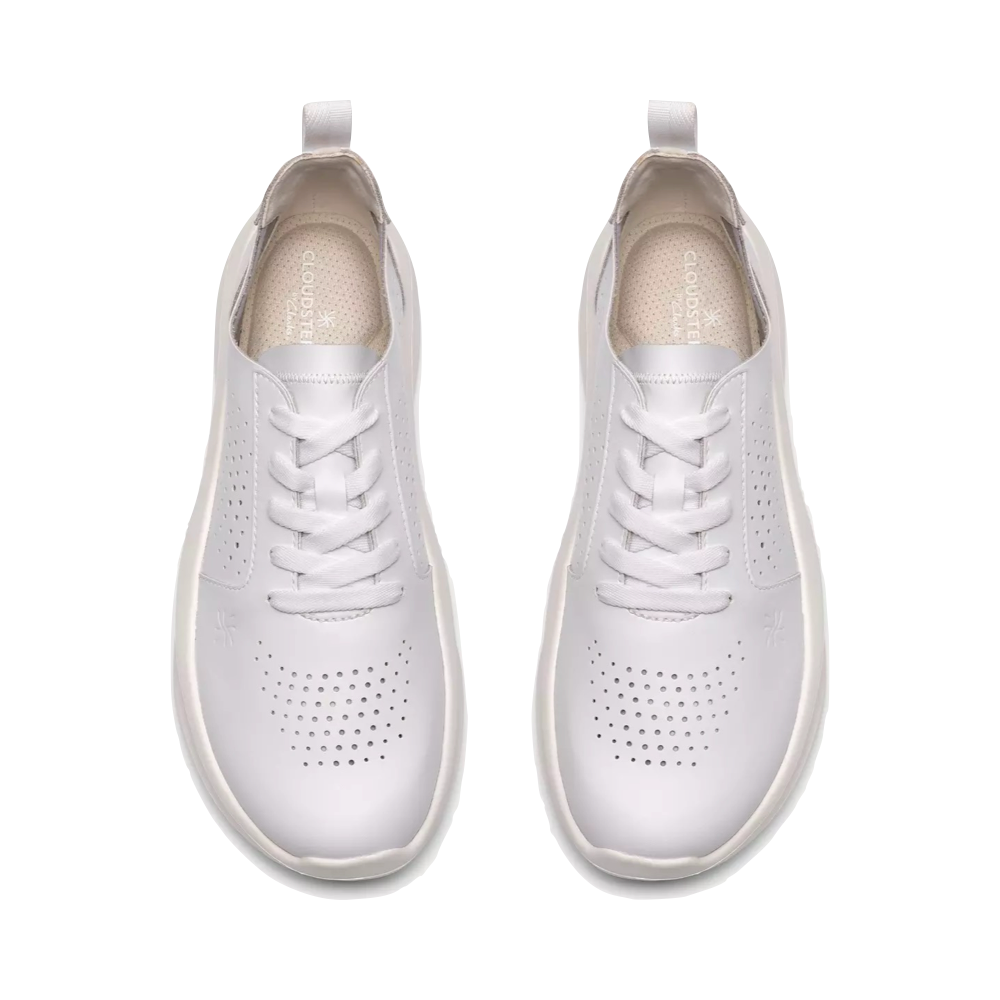 Top-down view of Clarks Solevana Style Lace Sneaker for women.