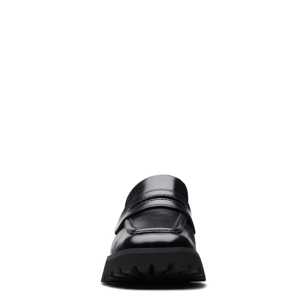 Clarks Women's Stayso Edge Leather Penny Loafer in Black