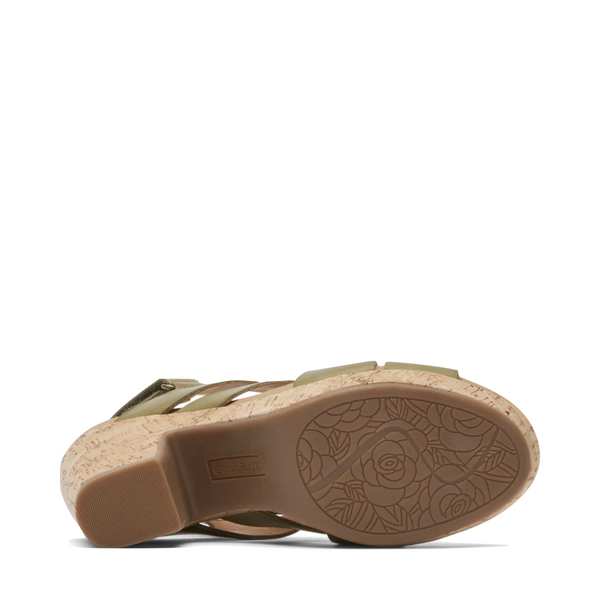 Cobb Hill by Rockport Women's Alleah Slingback Heeled Sandal (Avocado Green)