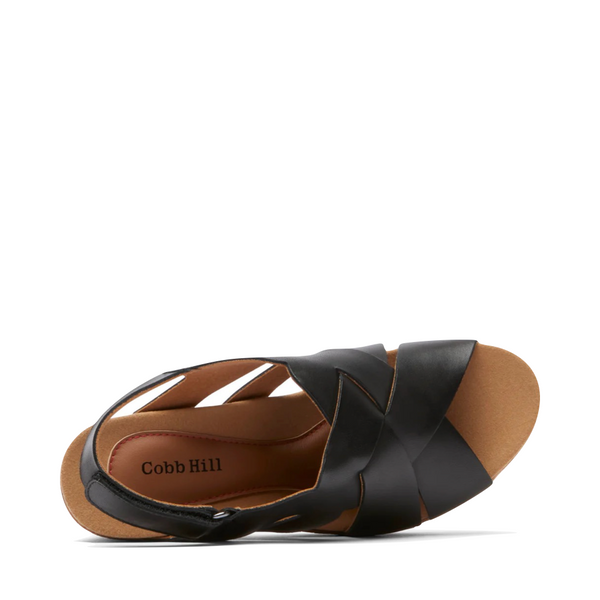 Cobb Hill by Rockport Women's Alleah Slingback Heeled Sandal in Black
