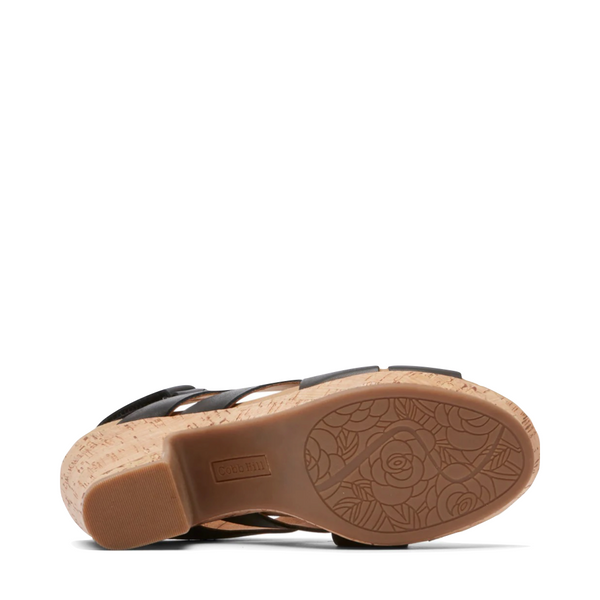 Cobb Hill by Rockport Women's Alleah Slingback Heeled Sandal in Black