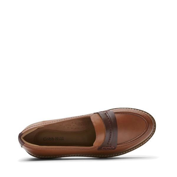 Cobb Hill by Rockport Women's Janney Leather Slip on Loafer (Toffee Tan)