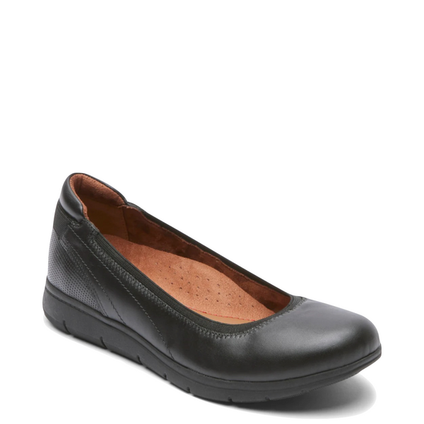 Cobb Hill by Rockport Women's Lidia Smooth Leather Ballet Flat (Black)
