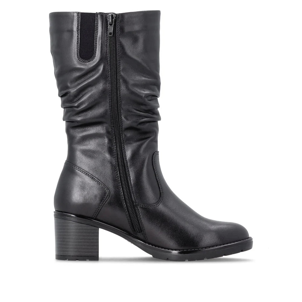 Remote Women's Sontje 79 Mid Heeled Side Zip Boot in Black