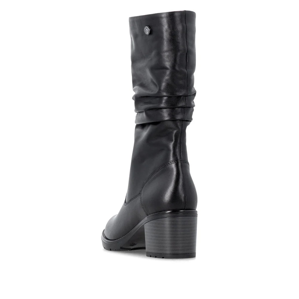 Remote Women's Sontje 79 Mid Heeled Side Zip Boot in Black