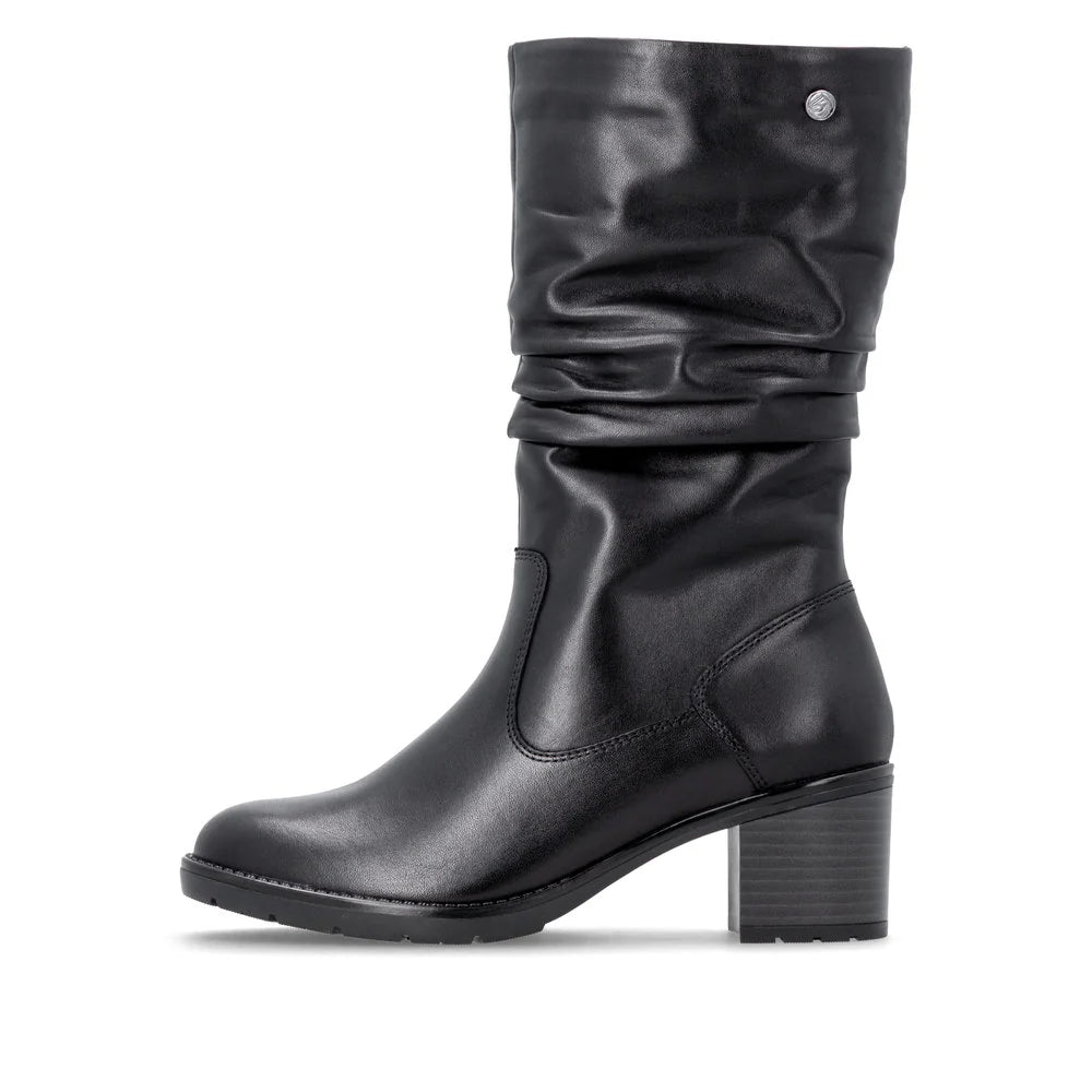 Remote Women's Sontje 79 Mid Heeled Side Zip Boot in Black