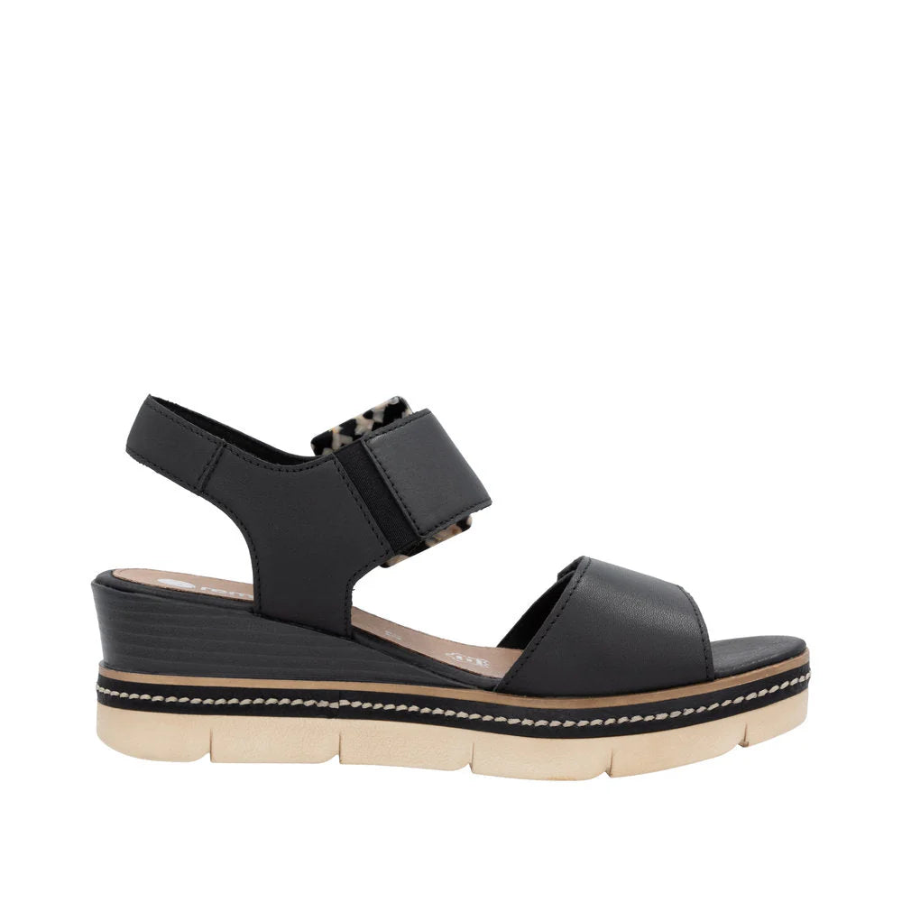 Remonte Women's Jerilyn 53 Wedge Sandal in Black