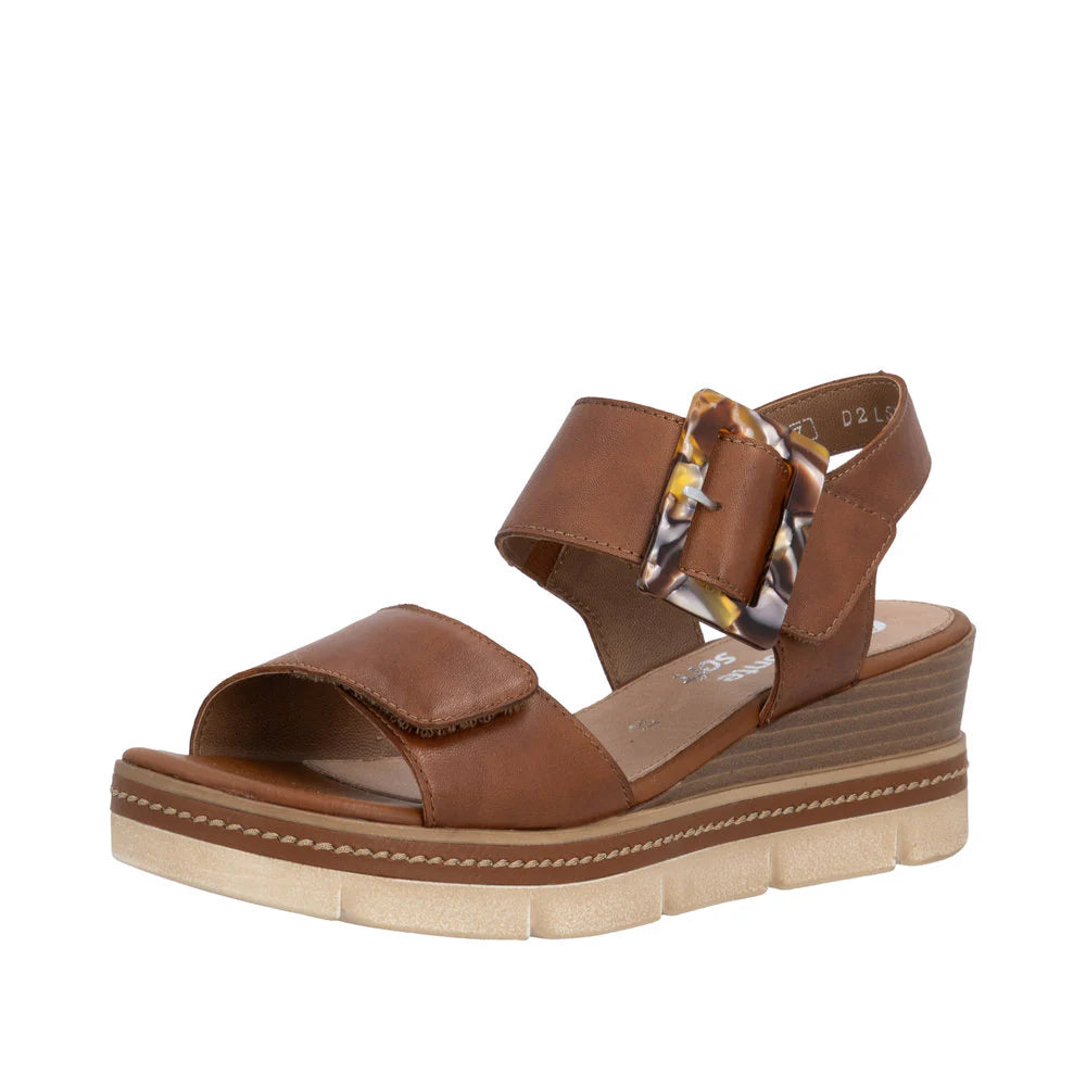 Remonte Women's Jerilyn 53 Wedge Sandal in Muskat