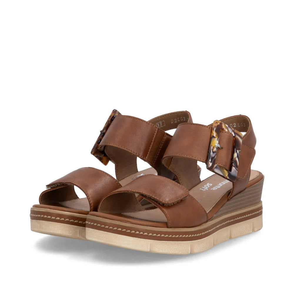 Remonte Women's Jerilyn 53 Wedge Sandal in Muskat