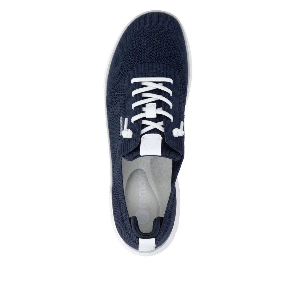 Remonte Women's Liv 02 Knit Slip On Sneaker in Navy