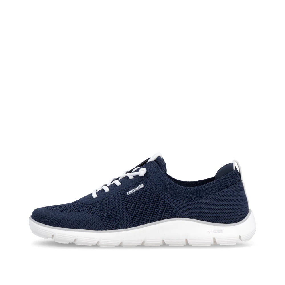 Remonte Women's Liv 02 Knit Slip On Sneaker in Navy