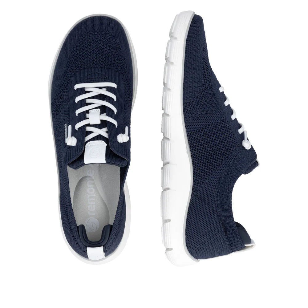 Remonte Women's Liv 02 Knit Slip On Sneaker in Navy
