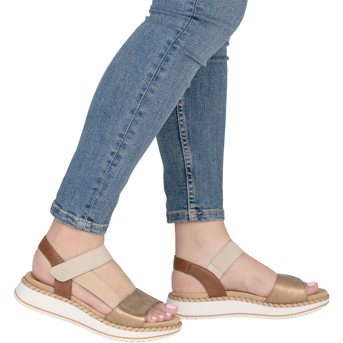 Remote Women's J50 Strap Sandal in Tan Combination