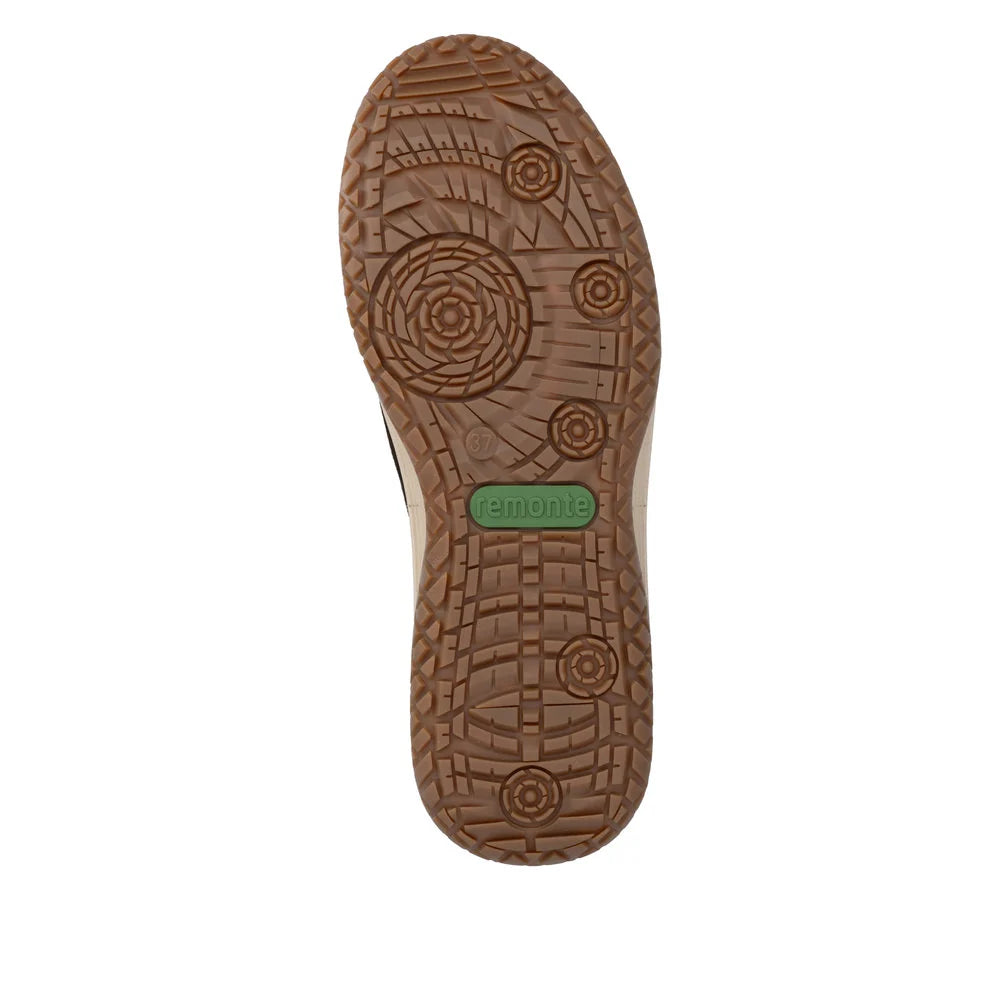 Remote Women's Maditta Q00 Low Side Zip Waterproof Lace Sneaker in Dark Brown Cigarre