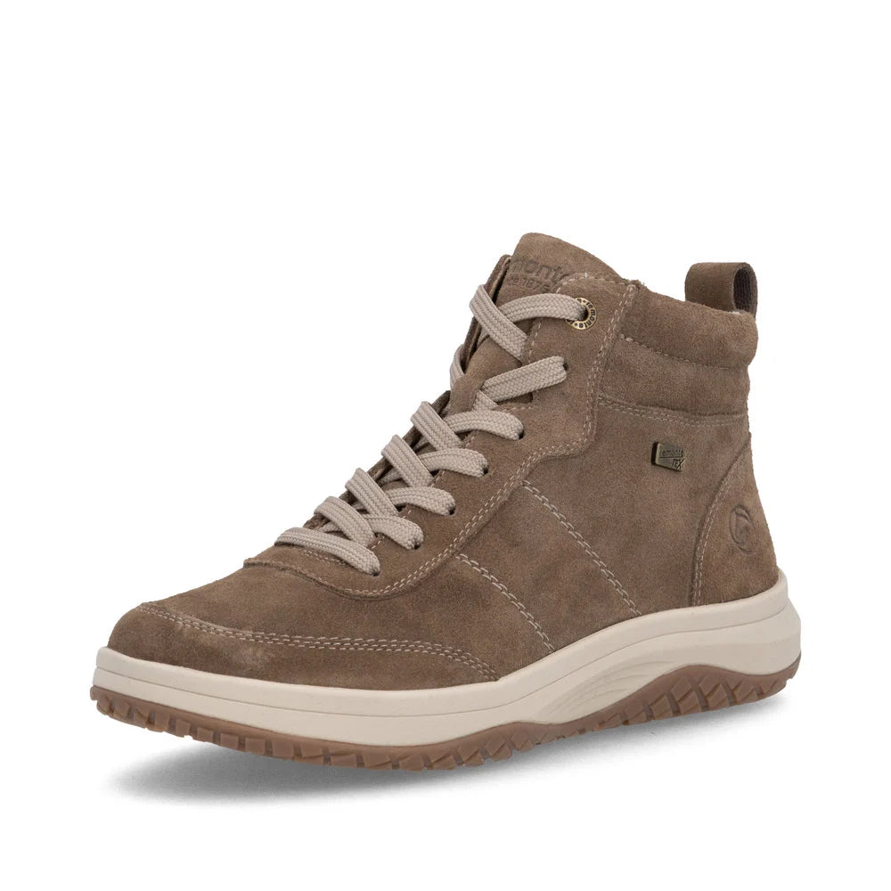 Remote Women's Maditta Q70 Mid Side Zip Waterproof Lace Boot in Bison