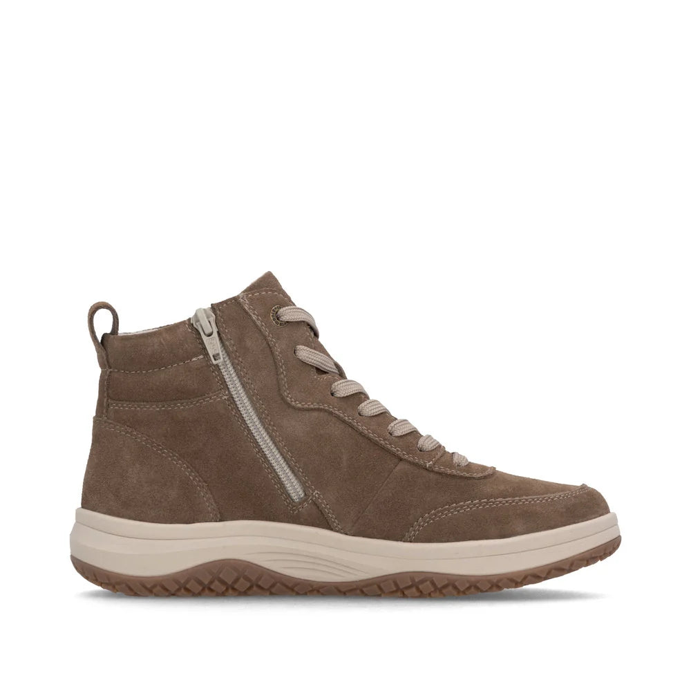 Remote Women's Maditta Q70 Mid Side Zip Waterproof Lace Boot in Bison