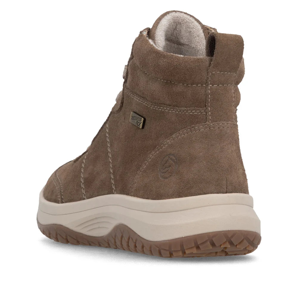 Remote Women's Maditta Q70 Mid Side Zip Waterproof Lace Boot in Bison