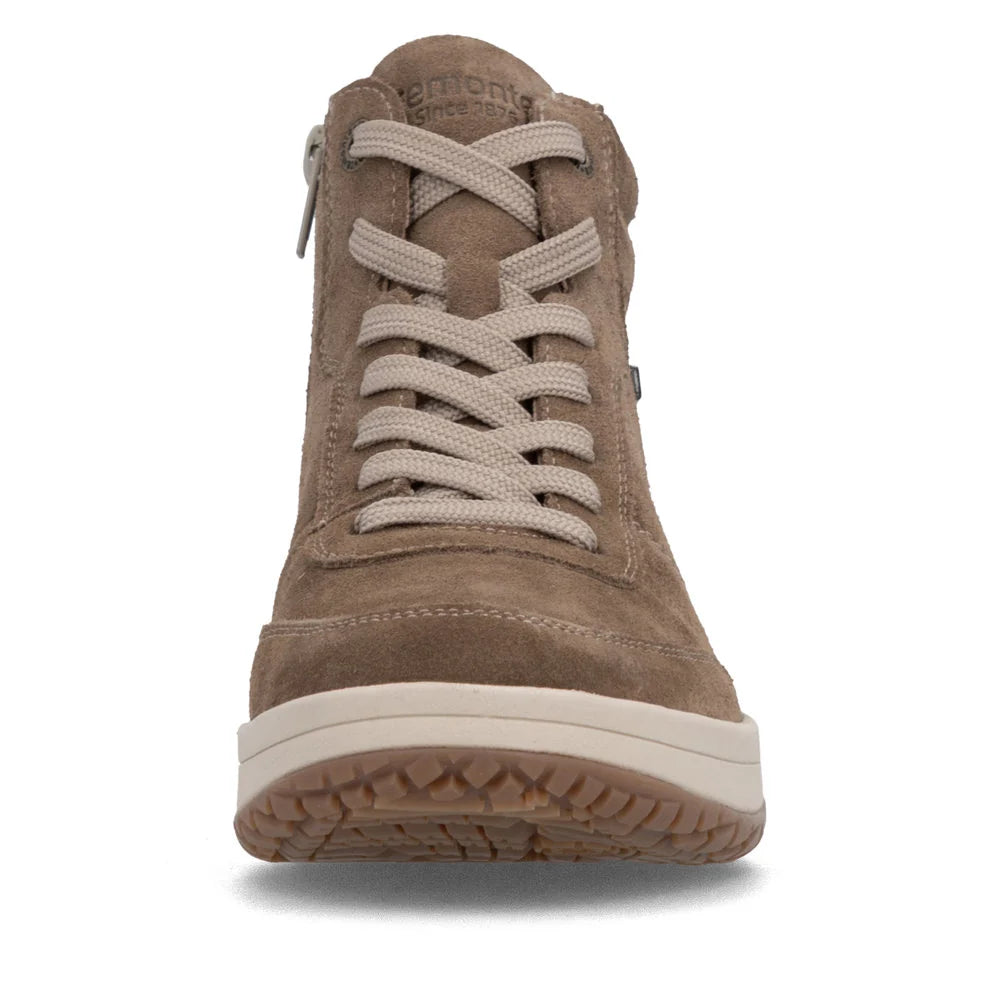 Remote Women's Maditta Q70 Mid Side Zip Waterproof Lace Boot in Bison