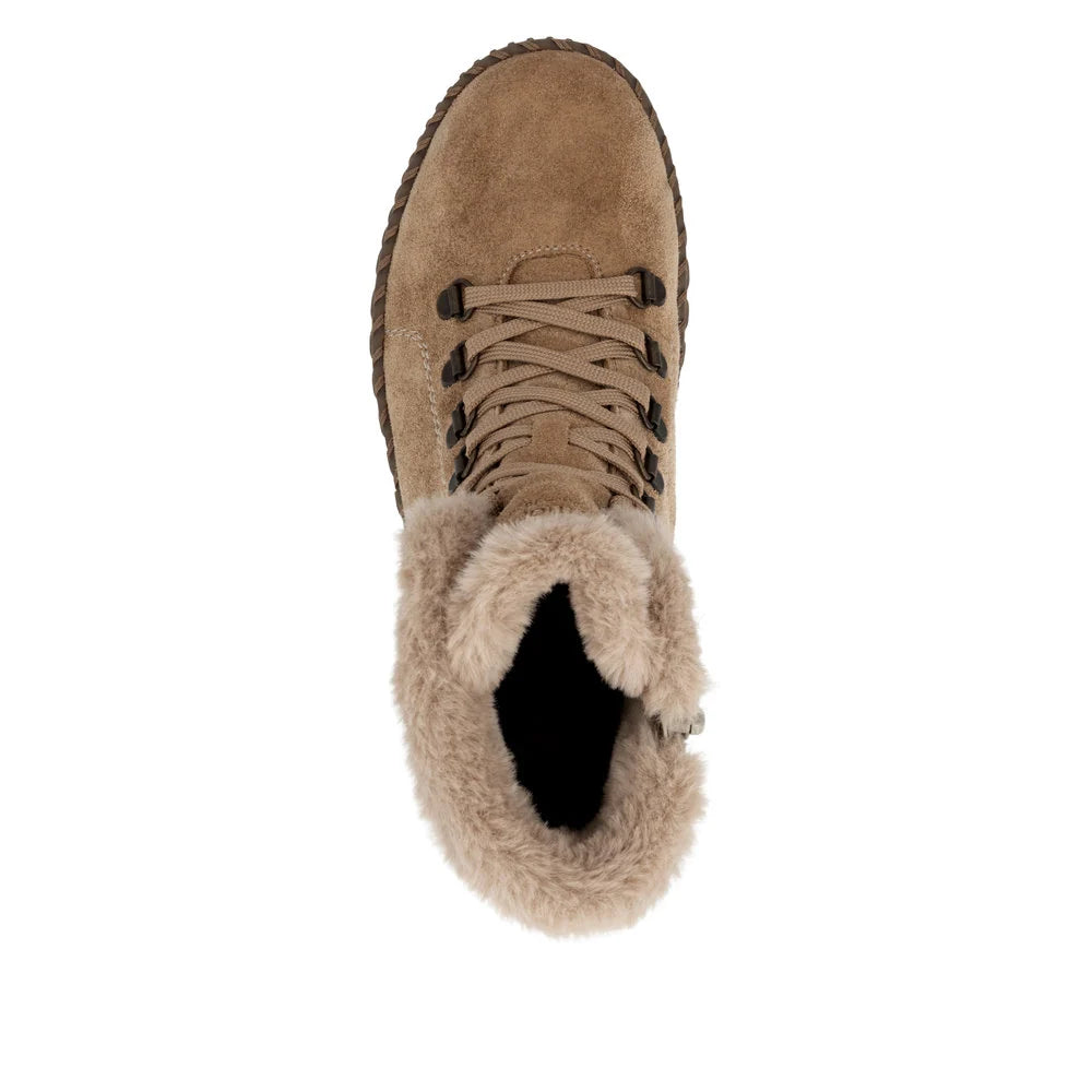 Remote Women's Maditta A70 Waterproof Side Zip Lace Boot in Beige