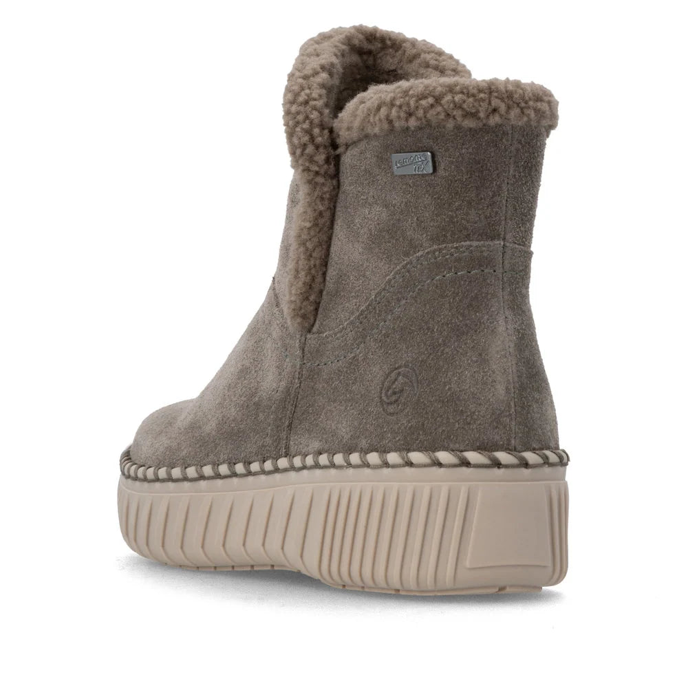 Remote Women's Maditta A73 Waterproof Side Zip Boot in Grey Smoke/Maus