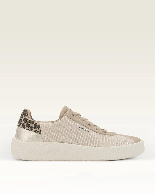 Adyro Women's Prima Lace Sneaker in Cheetah Beige