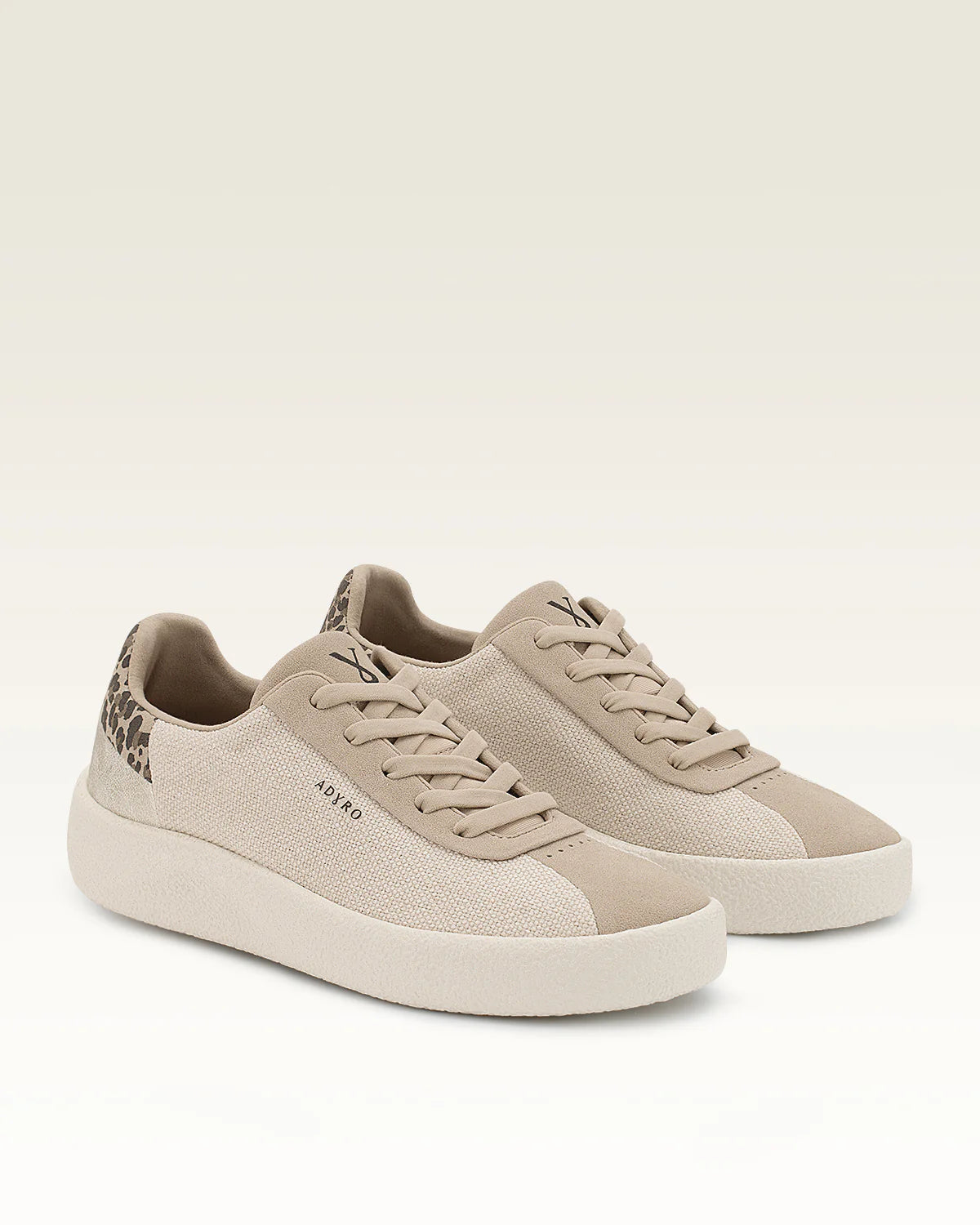 Adyro Women's Prima Lace Sneaker in Cheetah Beige