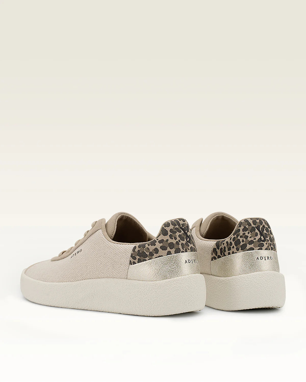 Adyro Women's Prima Lace Sneaker in Cheetah Beige