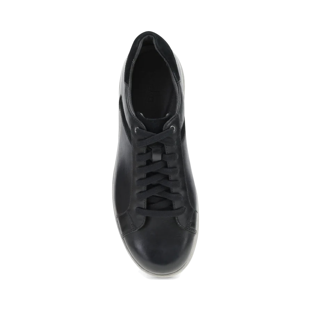 Top-down view of Dansko Trevor Leather Tie Sneaker for men.