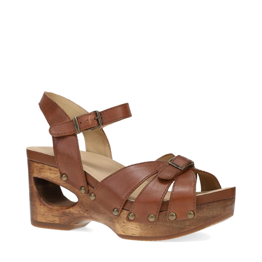 Side (right) view of Dansko Alanna Heeled Sandal for women.