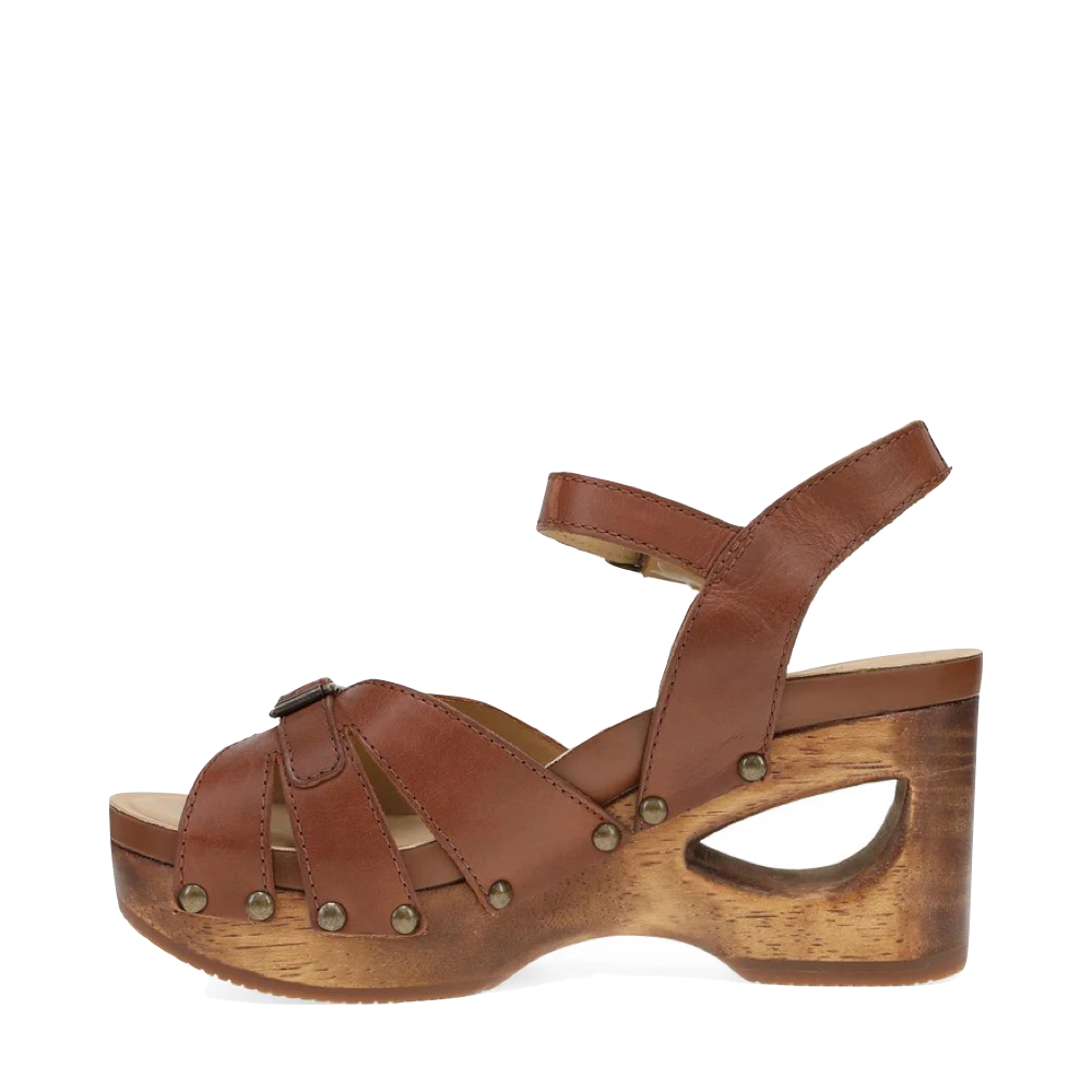 Side (left) view of Dansko Alanna Heeled Sandal for women.