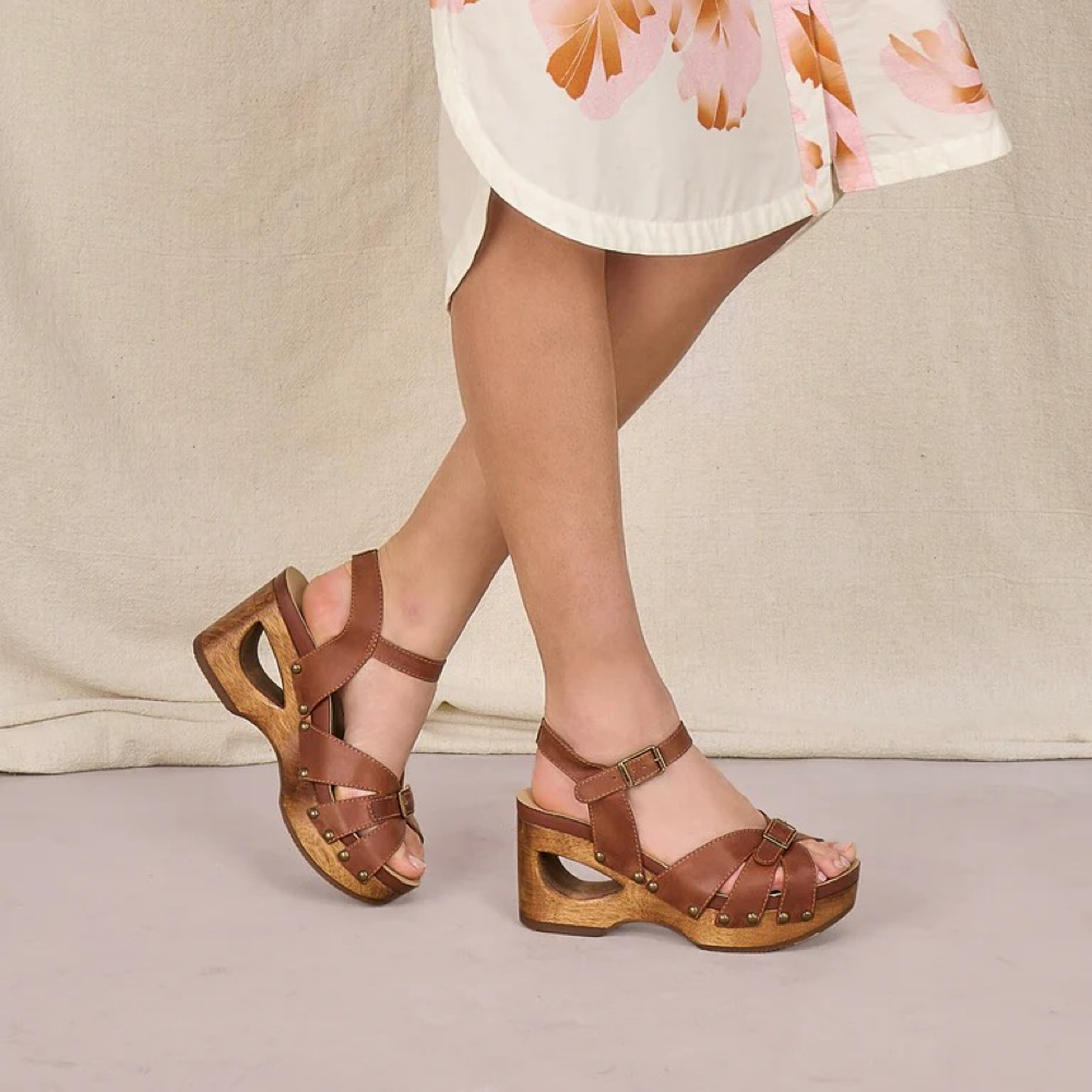 Model view of Dansko Alanna Heeled Sandal for women.