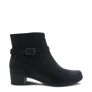 Dansko Women's Cagney Heeled Burnished Suede Boots in Black