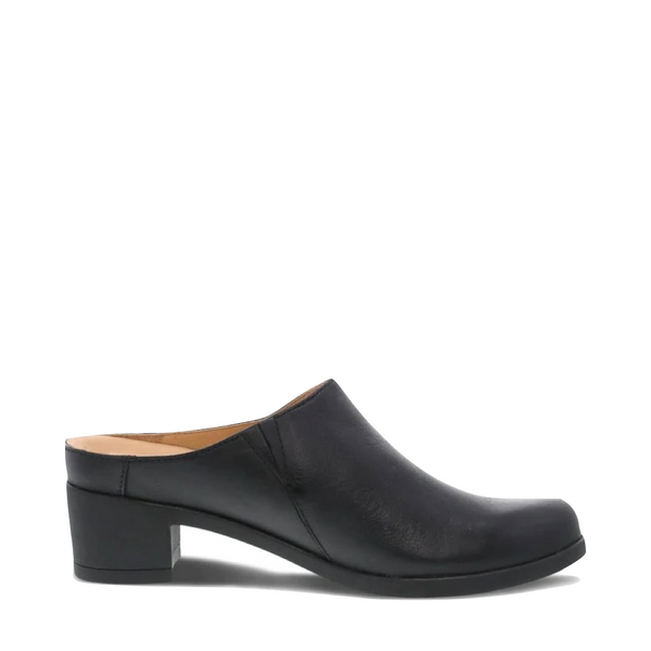 Dansko Women's Carrie Heeled Leather Clog in Black