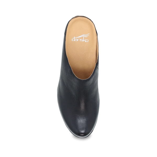 Dansko Women's Carrie Heeled Leather Clog in Black
