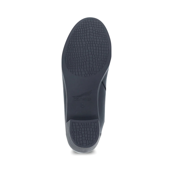Dansko Women's Carrie Heeled Leather Clog in Black