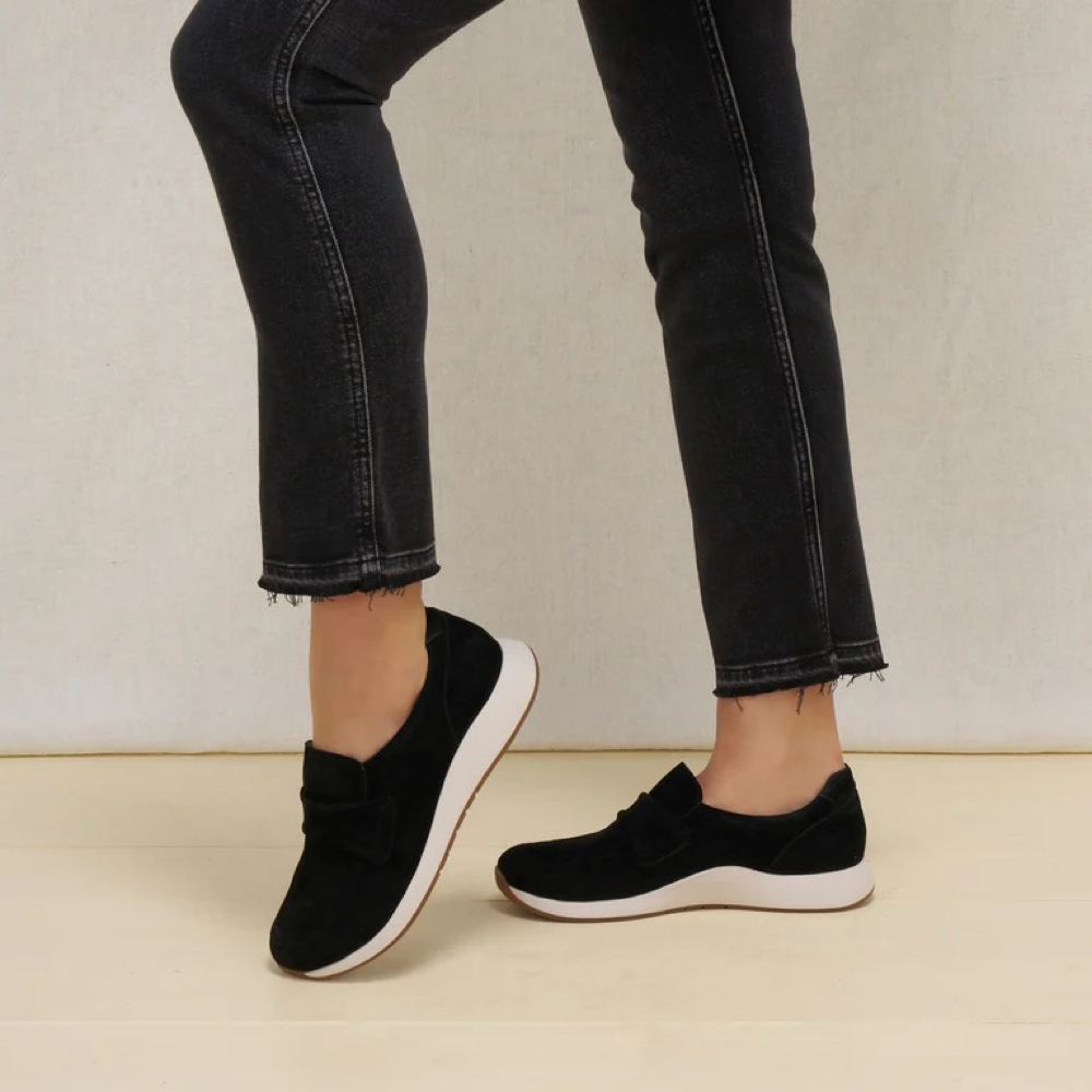 Model view of Dansko Clementine Slip On Sneaker for women.