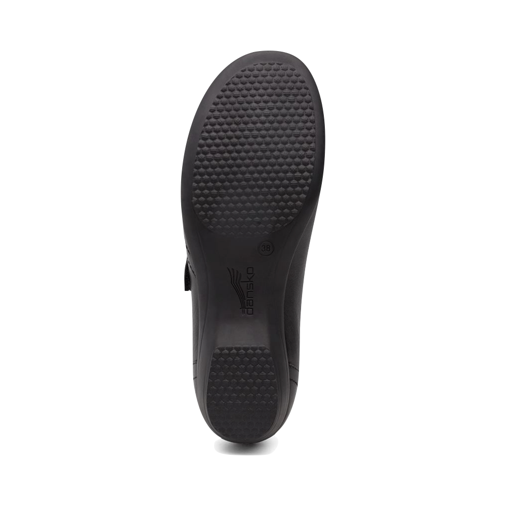 Bottom view of Dansko Franny Leather Slip On Heeled Shoes for women.