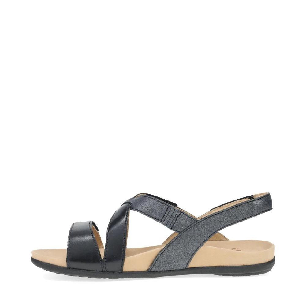 Side (left) view of Dansko Jacklyn Strap Sandal for women.