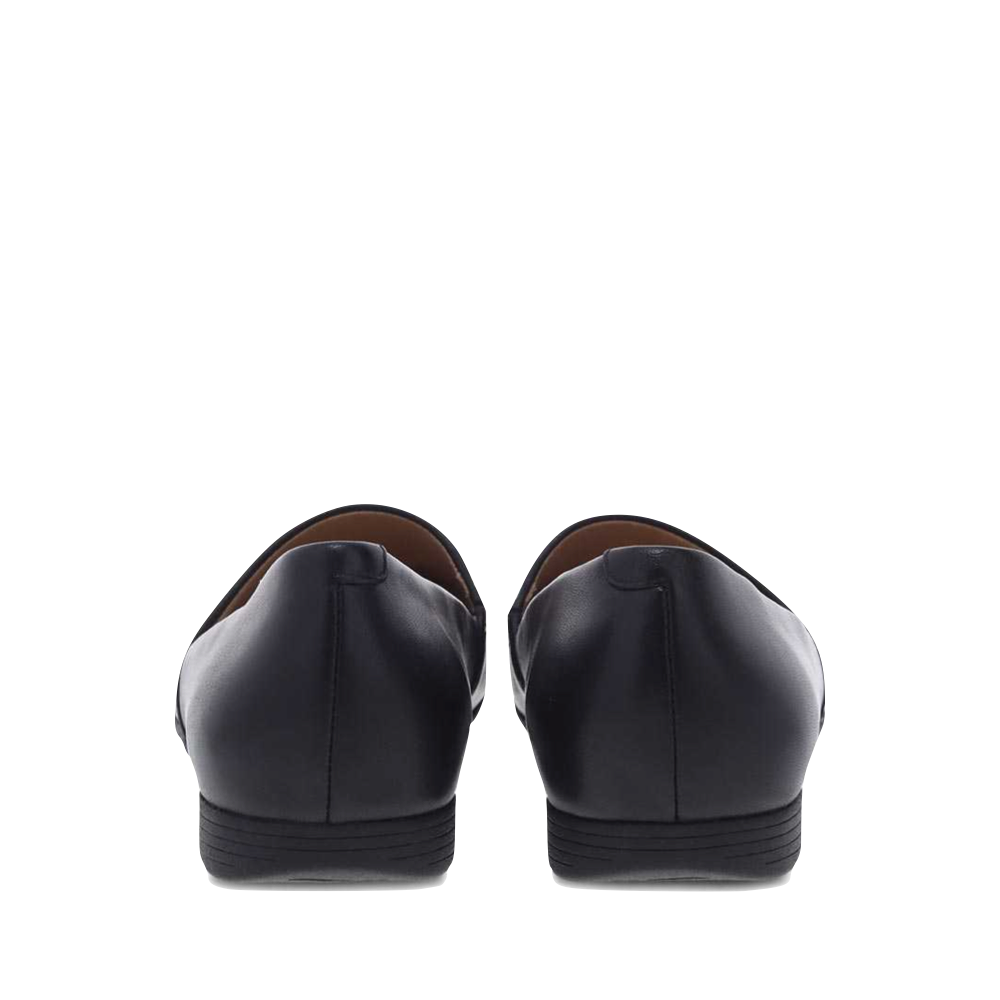 Back view of Dansko Larisa Leather Flat Slip On Loafer for women.