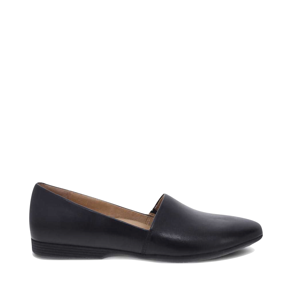 Side (right) view of Dansko Larisa Leather Flat Slip On Loafer for women.