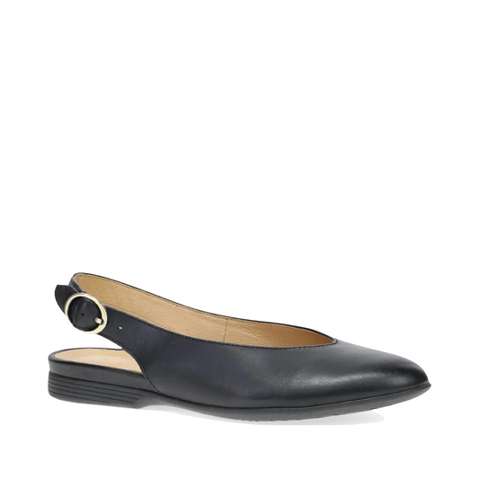Side (right) view of Dansko Lea Sling Back Flat for women.