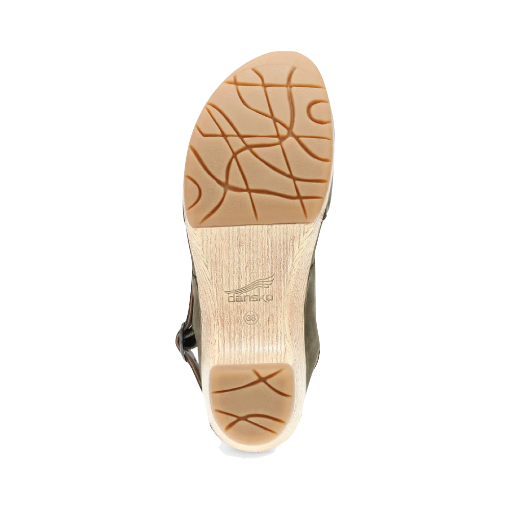 Bottom view of Dansko Lucia Heeled Closed Toe Clog for women.