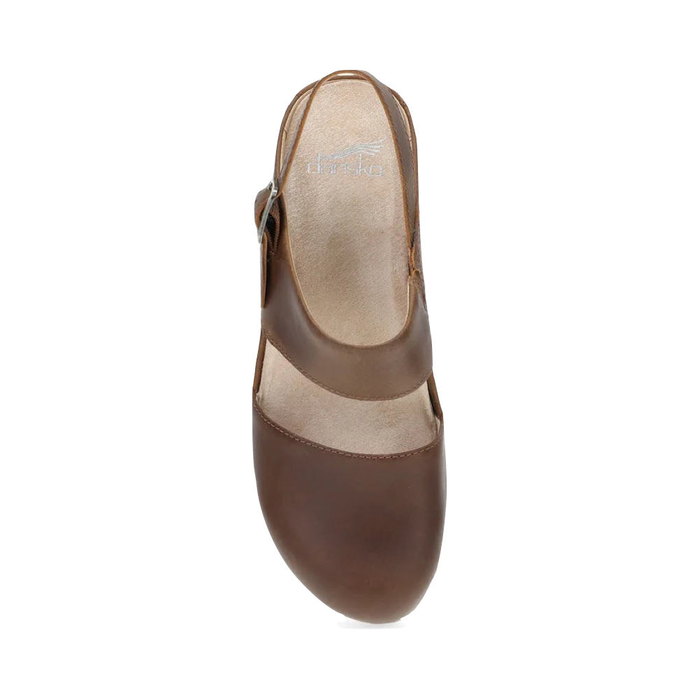 Top-down view of Dansko Lucia Heeled Closed Toe Clog for women.