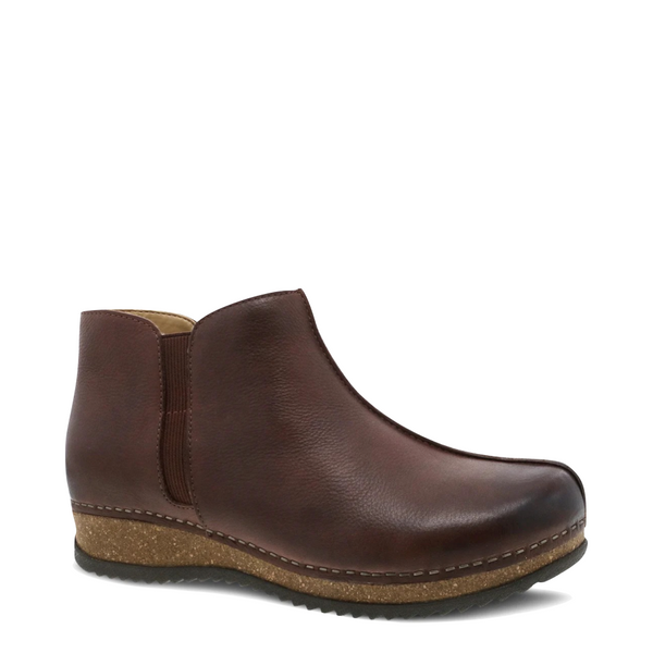 Dansko Women's Makara Side Zip Smooth Leather Boot in Brown